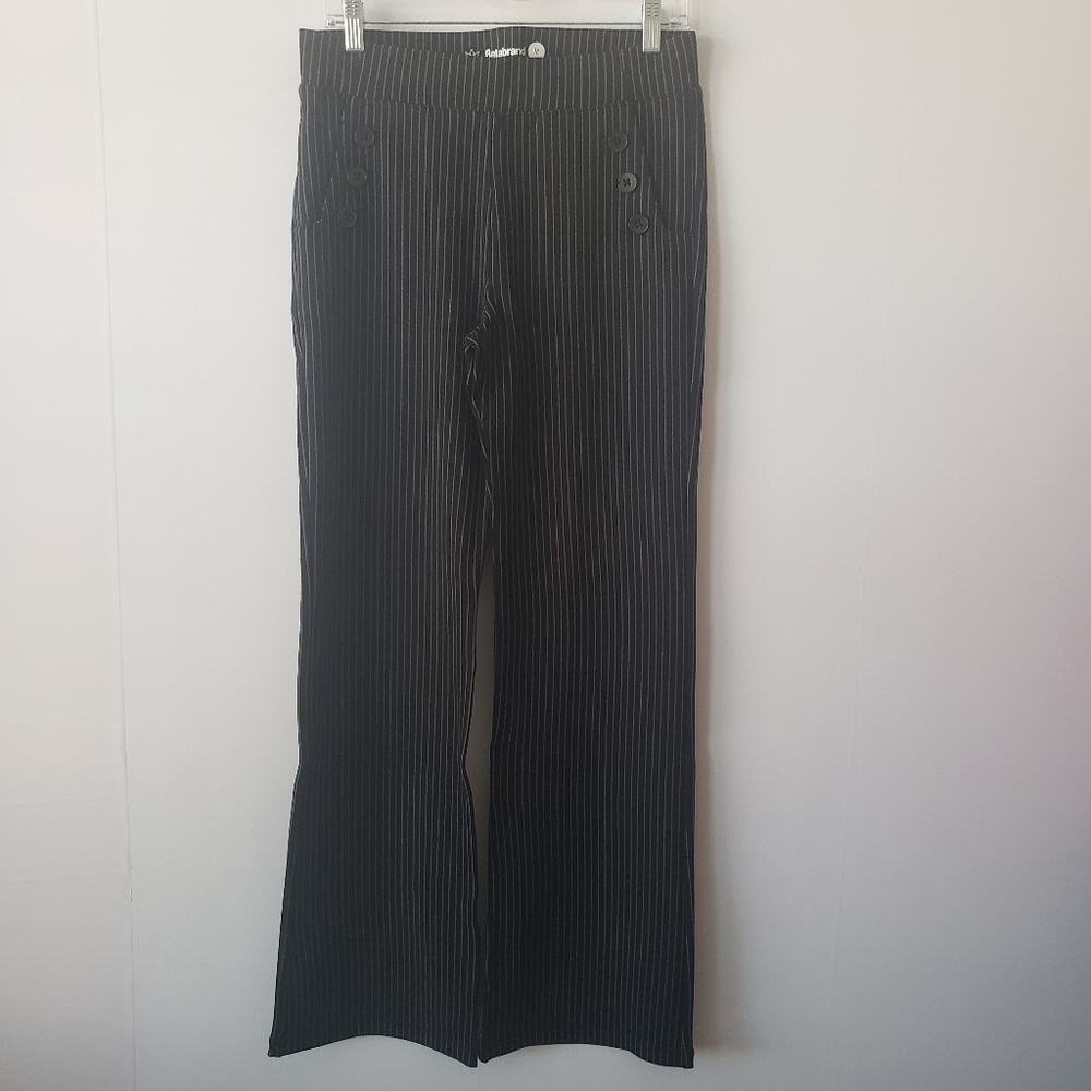 Betabrand pinstripe dress pant bootcut  yoga pants size M